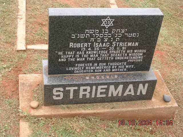 STRIEMAN Robert Isaac 1935-1991