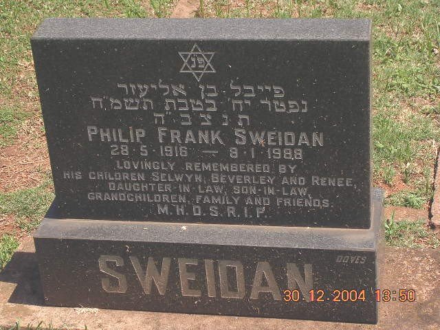 SWEIDAN Philip Frank 1916-1988