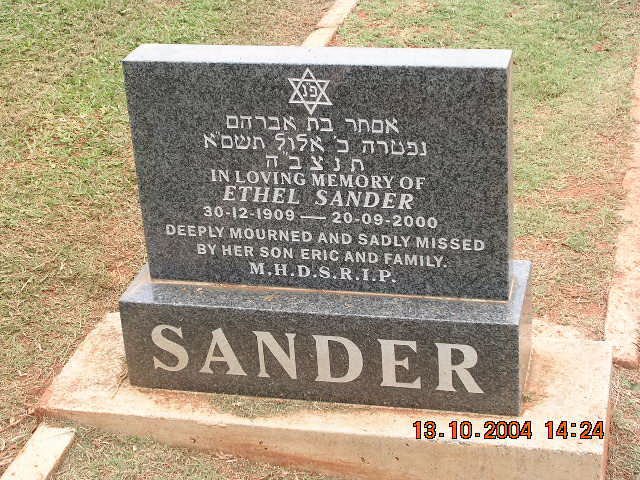 SANDER Ethel 1909-2000