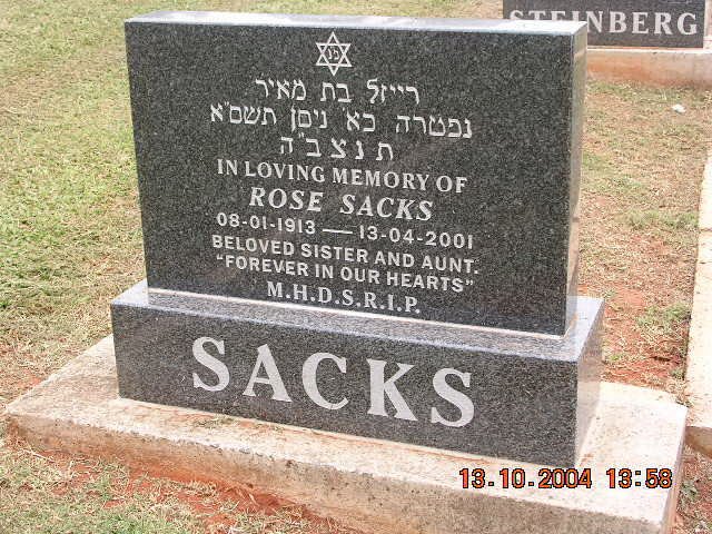 SACKS Rose 1913-2001
