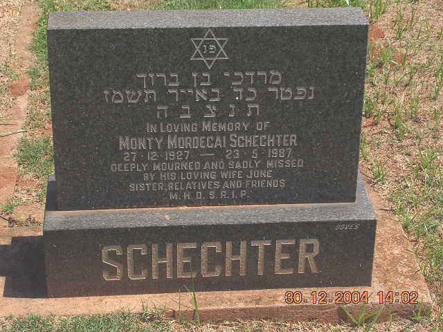 SCHECHTER Monty Mordegai 1927-1987