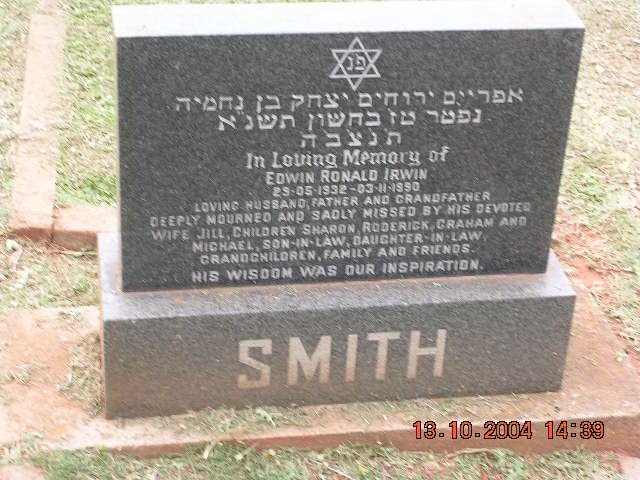SMITH Edwin Ronald Irwin 1932-1990