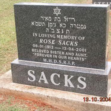 SACKS Rose 1913-2001