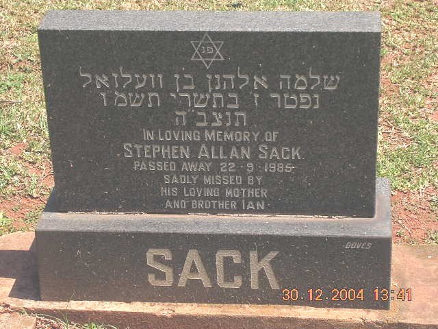SACK Stephen Allan -1985