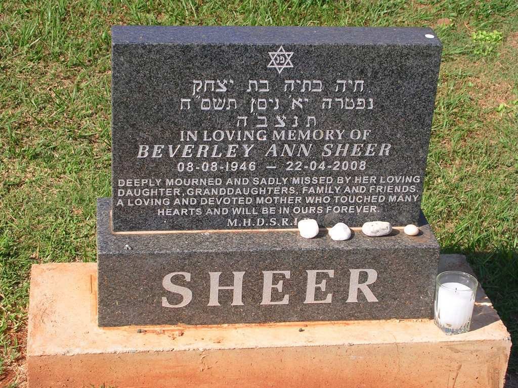 SHEER Beverley Ann 1946-2008