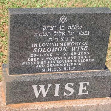 WISE Solomon 1910-2005