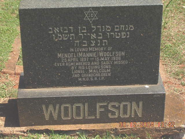 WOOLFSON Mendel 1897-1986