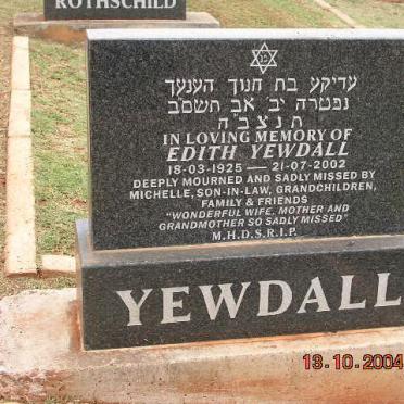 YEWDALL Edith 1925-2002