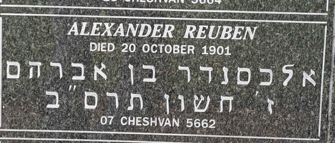 REUBEN Alexander -1901