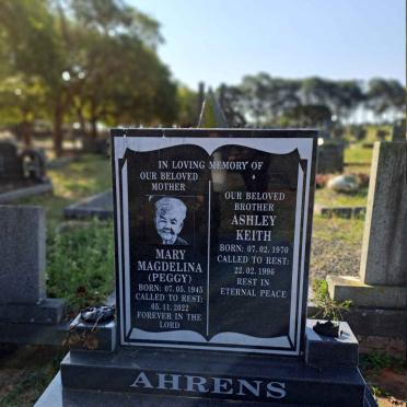 AHRENS Mary Magdelina 1945-2022 :: AHRENS Ashley Keith 1970-1996