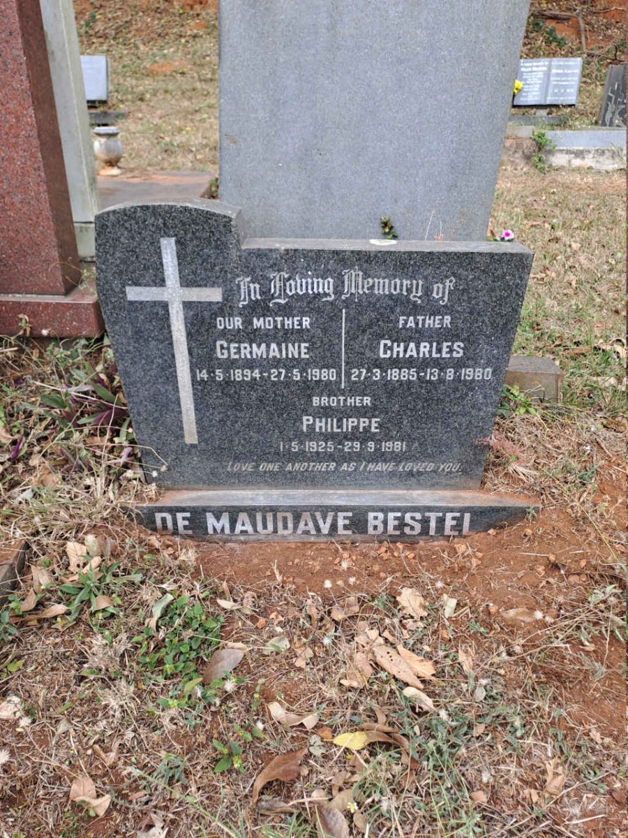 BESTEL Charles, de MAUDAVE 1885-1980 & Germaine 1894-1980 :: DE MAUDAVE BESTEL Philippe 1925-1981