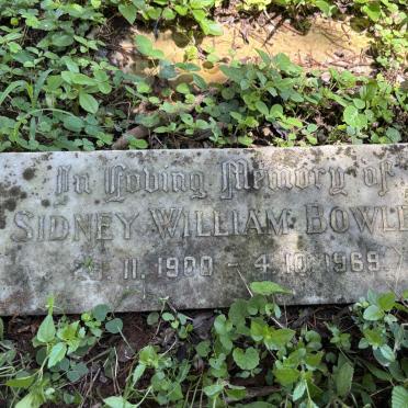 BOWLER Sidney William 1900-1969