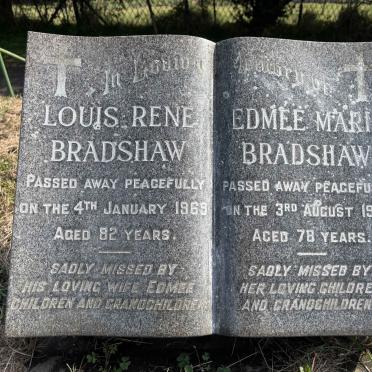 BRADSHAW Louis Rene -1969 & Edmee Marie -1972