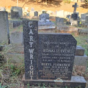 CARTWRIGHT Ronald Ivor 1915-1990 & Beryl Florence MILBANK 1922-2008