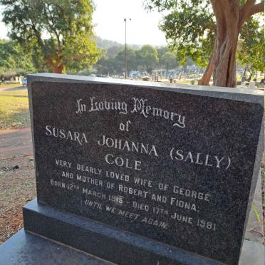 COLE Susara Johanna 1915-1981