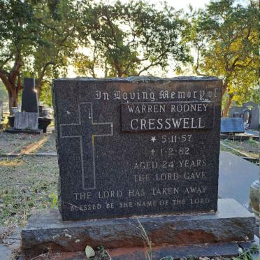 CRESSWELL Warren Rodney 1957-1982