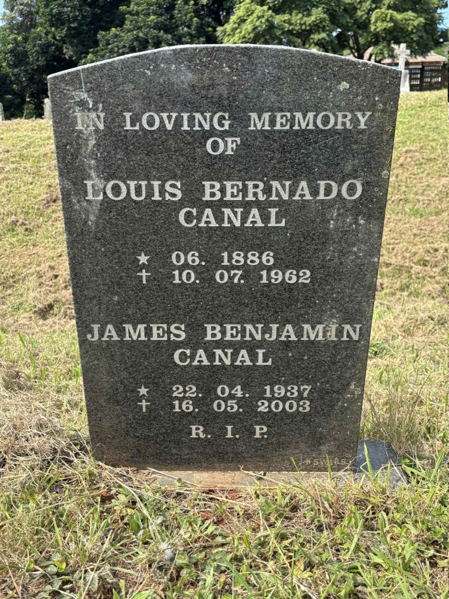 CANAL Louis Bernado 1886-1962 :: CANAL James Benjamin 1937-2003