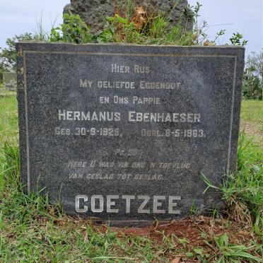 COETZEE Hermanus Ebenhaeser 1925-1963