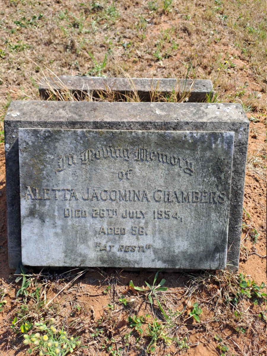 CHAMBERS Aletta Jacomina -1954