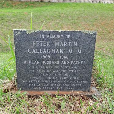 CALLAGHAN Peter Martin 1908-1966