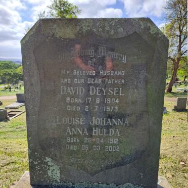 DEYSEL David 1904-1973 & Louise Johanna Anna Hulda 1912-2002