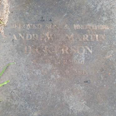 DICKERSON Andrew Martin 1960-2003