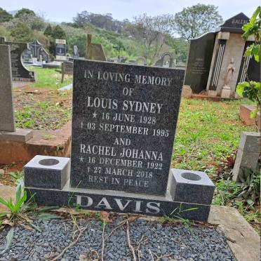 DAVIS Louis Sydney 1928-1995 & Rachel Johanna 1922-2018
