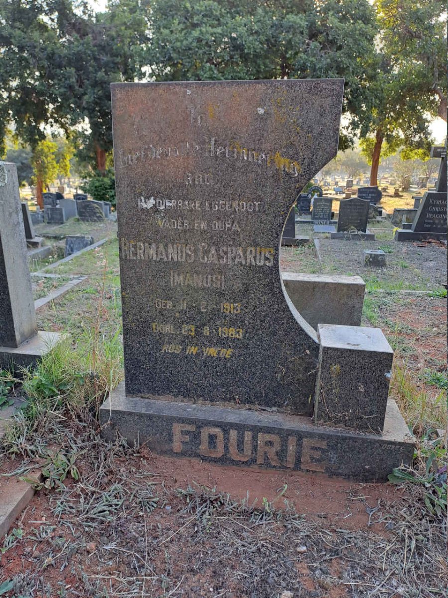 FOURIE Hermanus Casparus 1913-1983