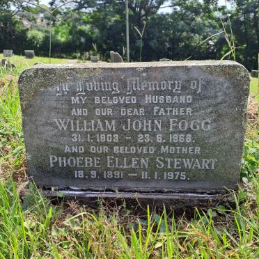 FOGG William John 1903-1968 :: FOGG Phoebe Ellen nee STEWART 1891-1975