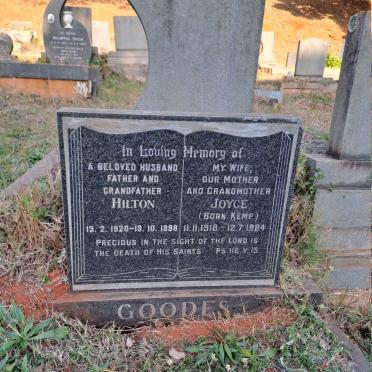 GOODES Hilton1920-1998 & Joyce KEMP 1918-1984