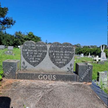 GOUS Frank 1931-1995 & Caroline 1932-1995