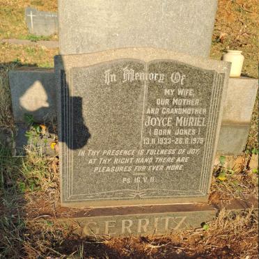 GERRITZ Joyce Muriel nee JONES 1933-1979