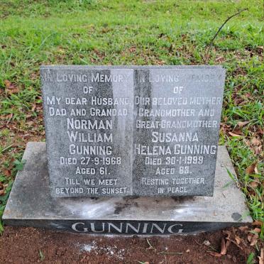 GUNNING Norman William -1968 & Susanna Helena -1999
