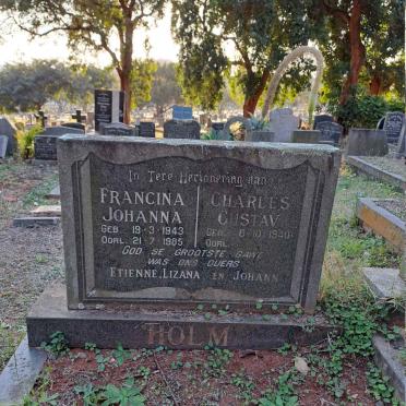HOLM Charles Gustav 1940- & Francina Johanna 1943-1985