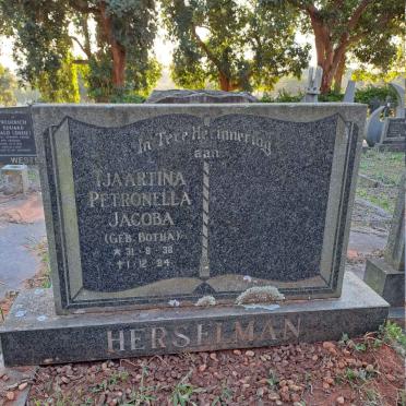 HERSELMAN Tjaartina Petronella Jacoba nee BOTHA 1938-1984