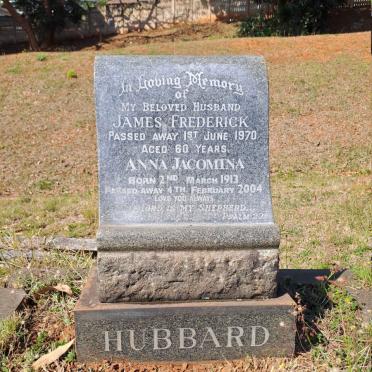 HUBBARD James Frederick -1970 & Anna Jacomina 1913-2004