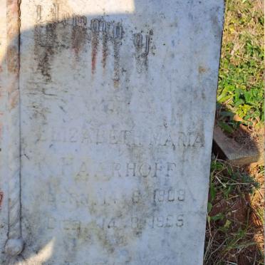 HAARHOFF Elizabeth Maria 1909-1985