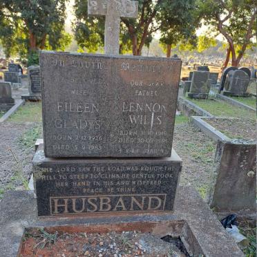 HUSBAND Lennon Wills 1919-1991 & Eileen Gladys 1926-1983