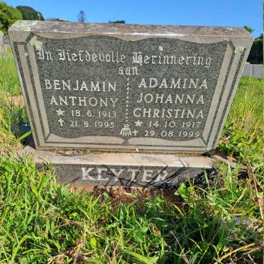KEYTER Benjamin Anthony 1913-1995 & Adamina Johanna Christina 1917-1999