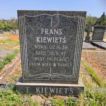 KIEWIETS Frans 1938-1997