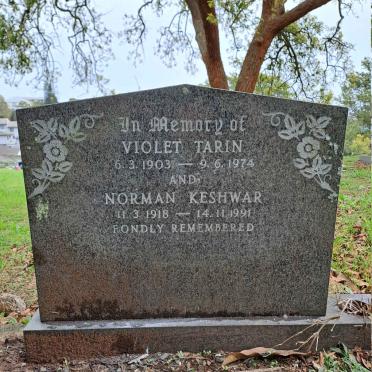 KESHWAR Norman 1918-1991 :: TARIN Violet 1903-1974