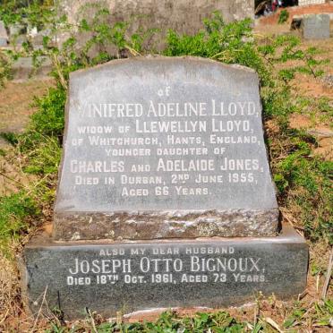 LLOYD Winifred Adeline -1955 :: BIGNOUX Joseph Otto -1961