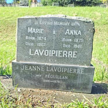 LAVOIPIERRE Marie 1874-1962 :: LAVOIPIERRE Anna 1879-1961 :: LAVOIPIERRE Jeanne nee PEGUILLAN 1889-1975