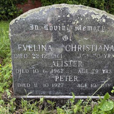 MCDONALD Alister -1967 & Evelina Christiana -1961 :: MCDONALD Peter -1927