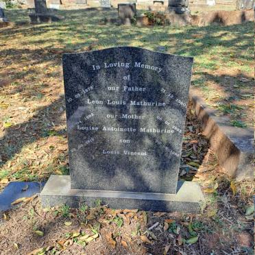 MATHURINE Leon Louis 1878-1960 & Louise Antoinette 1893-1985 :: MATHURINE Louis Vincent 1919-1998