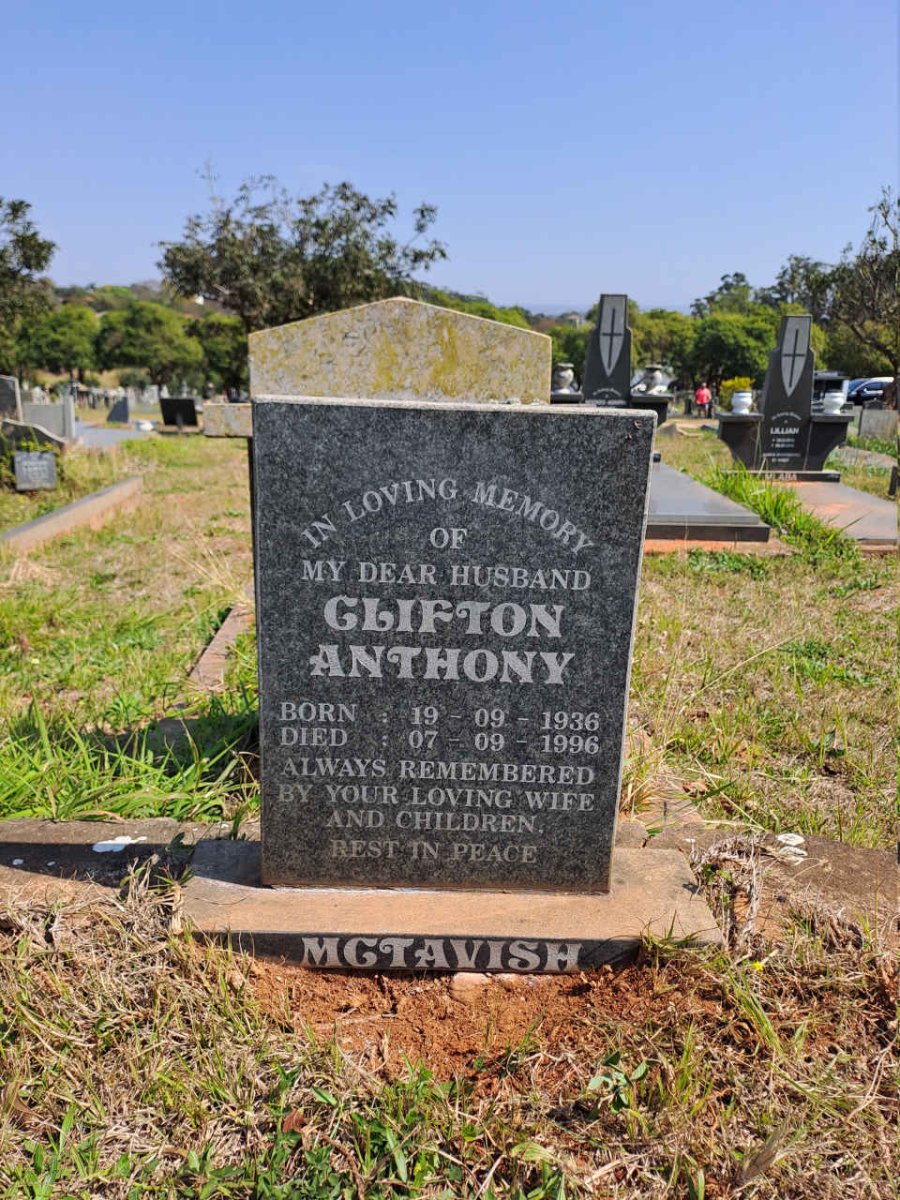 MCTAVISH Clifton Anthony 1936-1996