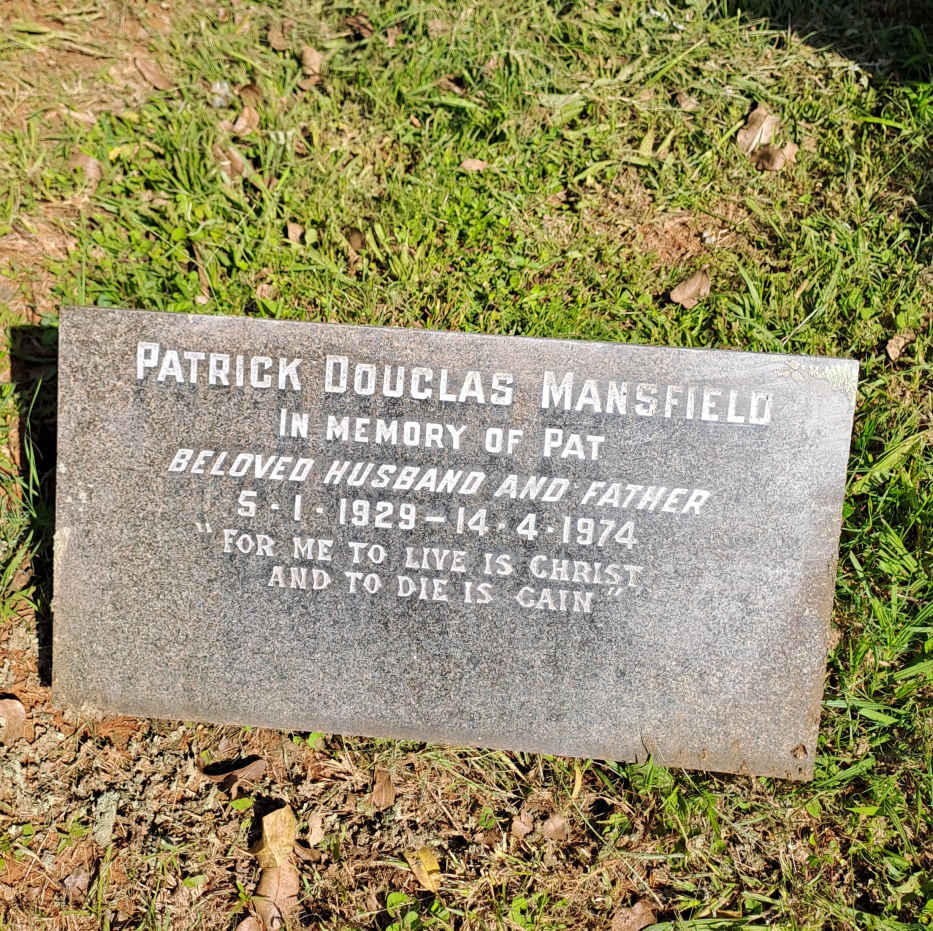 MANSFIELD Patrick Douglas 1929-1974