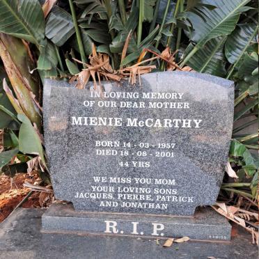 MCCARTHY Mienie 1957-2001