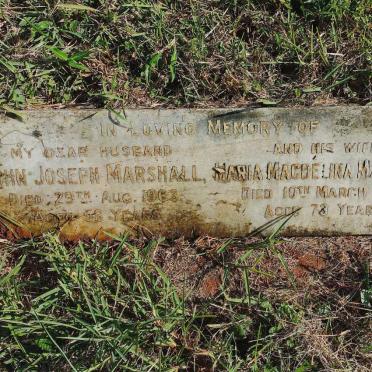 MARSHALL John Joseph -1963 & Maria Magdalena -1975
