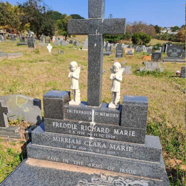 MARIE Freddie Richard 1926-1996 & Mirriam Clara 1930-2022